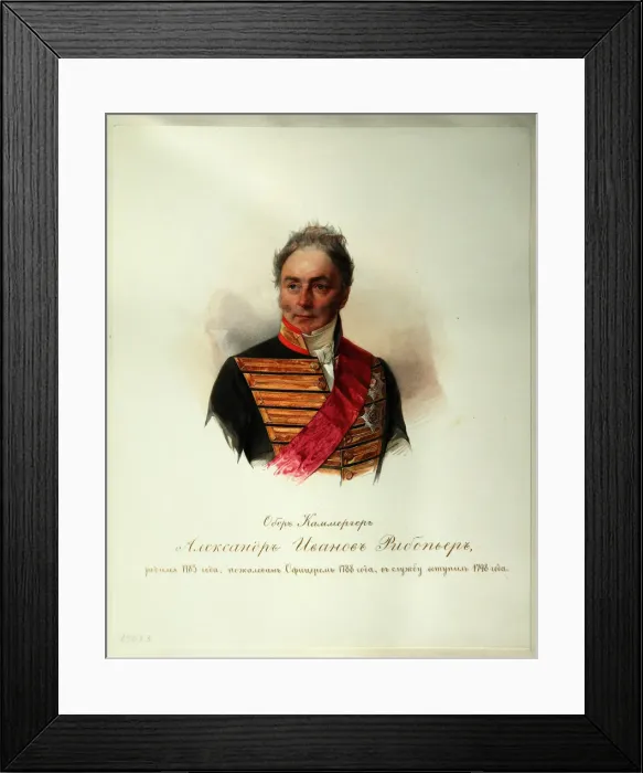 Framed Print : Portrait of Alexander Ivanovich Ribeaupierre (1781-1865) (From the Album of the Imperial Horse Guards), 1846-1849. Artist: Hau (Gau), Vladimir Ivanovich (1816-1895) Framed Print : Portrait of Alexander Ivanovich Ribeaupierre (1781-1865) (From the Album of the Imperial Horse Guards), 1846-1849. Artist: Hau (Gau), Vladimir Ivanovich (1816-1895)