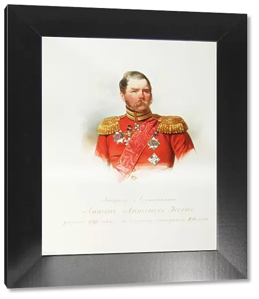 Portrait of General Anton Antonovich von Essen (1797-1863) (From the Album of the Imperial Horse Guards), 1846-1849. Artist: Hau (Gau), Vladimir Ivanovich (1816-1895)