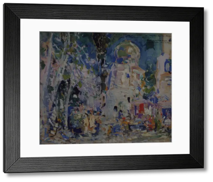 Framed Print : Stage design for the ballet The Scarlet Pimpernel by F. Hartman, 1911. Artist: Korovin, Konstantin Alexeyevich (1861-1939) Framed Print : Stage design for the ballet The Scarlet Pimpernel by F. Hartman, 1911. Artist: Korovin, Konstantin Alexeyevich (1861-1939)