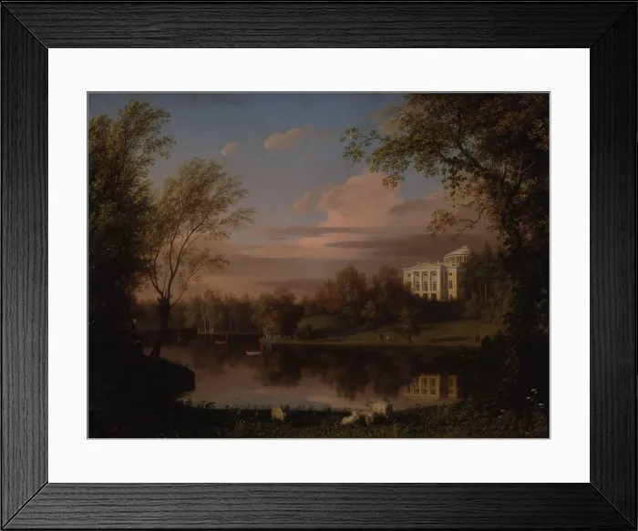 Framed Print : View of the Pavlovsk Palace, c. 1800. Artist: Kugelgen, Carl Ferdinand, von (1772-1832) Framed Print : View of the Pavlovsk Palace, c. 1800. Artist: Kugelgen, Carl Ferdinand, von (1772-1832)