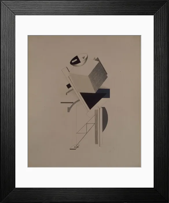 Framed Print : Strong guy. Figurine for the opera Victory over the sun by A. Kruchenykh, 1920-1921. Artist: Lissitzky, El (1890-1941) Framed Print : Strong guy. Figurine for the opera Victory over the sun by A. Kruchenykh, 1920-1921. Artist: Lissitzky, El (1890-1941)