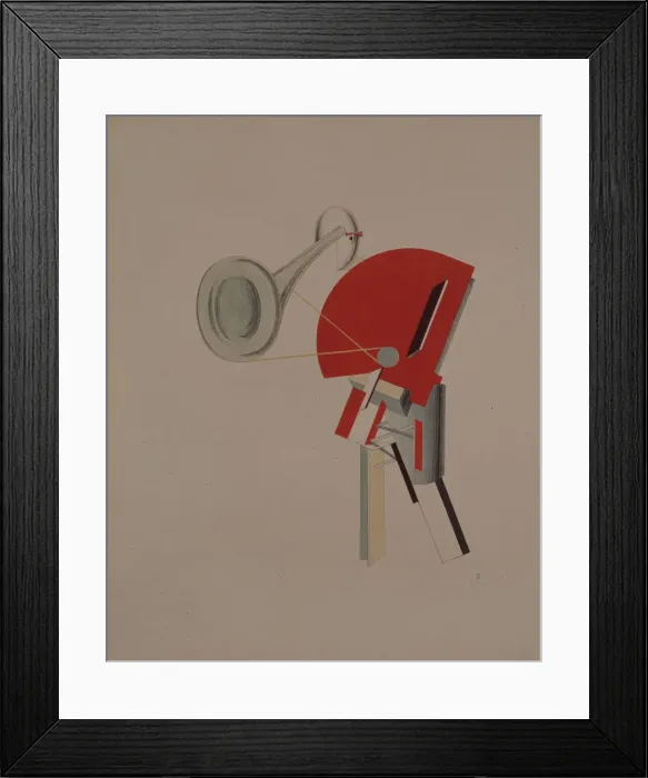 Framed Print : Reciter. Figurine for the opera Victory over the sun by A. Kruchenykh, 1920-1921. Artist: Lissitzky, El (1890-1941) Framed Print : Reciter. Figurine for the opera Victory over the sun by A. Kruchenykh, 1920-1921. Artist: Lissitzky, El (1890-1941)