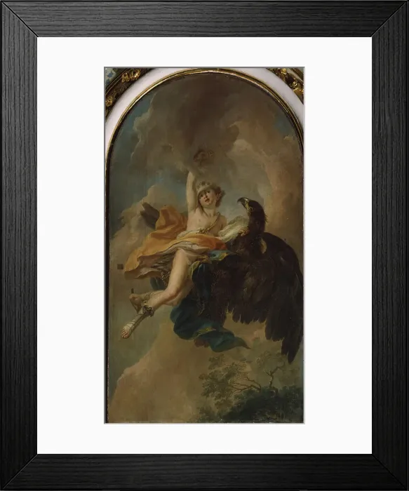 Framed Print : The Rape of Ganymede, 1760s. Artist: Torelli, Stefano (1712-1784) Framed Print : The Rape of Ganymede, 1760s. Artist: Torelli, Stefano (1712-1784)