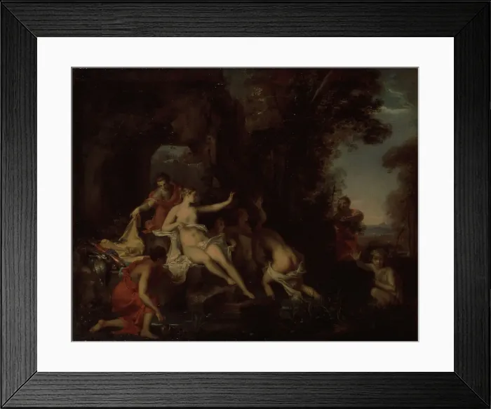 Framed Print : Diana and Actaeon. Artist: Galloche, Louis (1670-1761) Framed Print : Diana and Actaeon. Artist: Galloche, Louis (1670-1761)