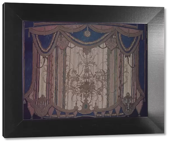 Design of curtain for the theatre play The Masquerade by M. Lermontov, 1917. Artist: Golovin, Alexander Yakovlevich (1863-1930)