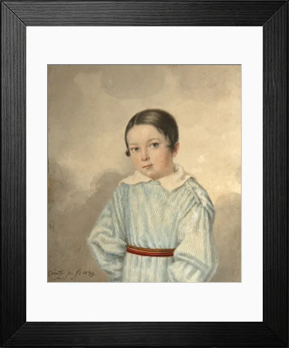 Framed Print : Portrait of N. M. Schwarz, 1839. Artist: Hintz, Andrei Joseph (active 1830s) Framed Print : Portrait of N. M. Schwarz, 1839. Artist: Hintz, Andrei Joseph (active 1830s)