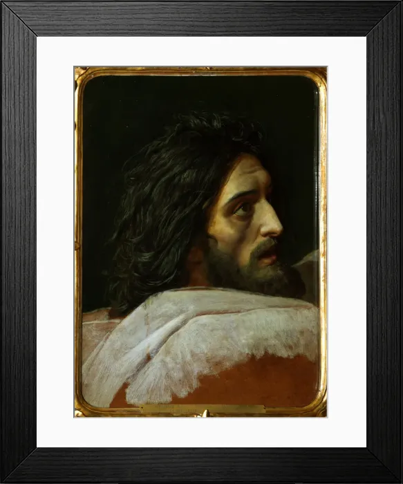Framed Print : The Head of Saint John the Baptist, End 1830s. Artist: Ivanov, Alexander Andreyevich (1806-1858)