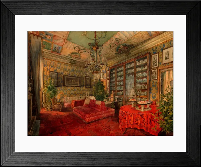 Framed Print : Interior, Mid of the 19th cen Artist: Ivanov, Anton Ivanovich (1818-1864) Framed Print : Interior, Mid of the 19th cen Artist: Ivanov, Anton Ivanovich (1818-1864)