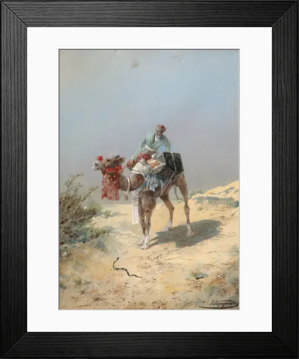 Framed Print : In the Desert. Artist: Karasin, Nikolai Nikolayevich (1842-1908) Framed Print : In the Desert. Artist: Karasin, Nikolai Nikolayevich (1842-1908)