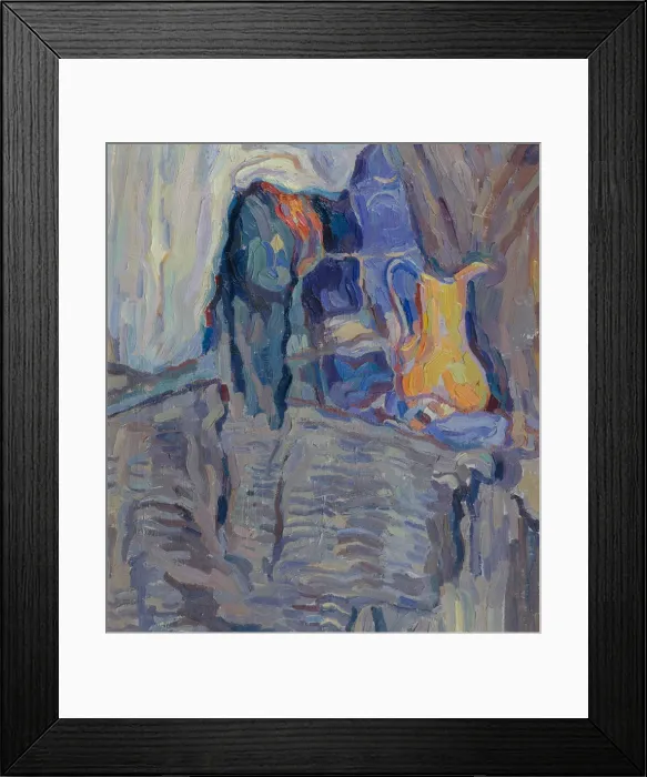 Framed Print : Still Life with a chainmail, 1939. Artist: Khlebnikova, Vera Vladimirovna (1881-1941) Framed Print : Still Life with a chainmail, 1939. Artist: Khlebnikova, Vera Vladimirovna (1881-1941)