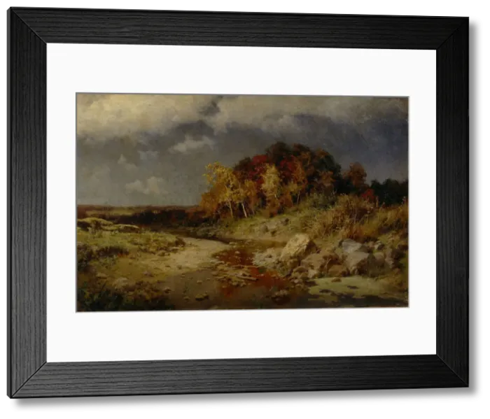 Framed Print : Windy Autumn Day, 1903. Artist: Kiselev, Alexander Alexeyevich (1855-after 1918) Framed Print : Windy Autumn Day, 1903. Artist: Kiselev, Alexander Alexeyevich (1855-after 1918)