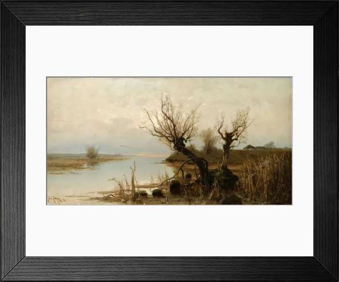 Framed Print : Flood Waters, 1890. Artist: Klever, Juli Julievich (Julius), von (1850-1924) Framed Print : Flood Waters, 1890. Artist: Klever, Juli Julievich (Julius), von (1850-1924)