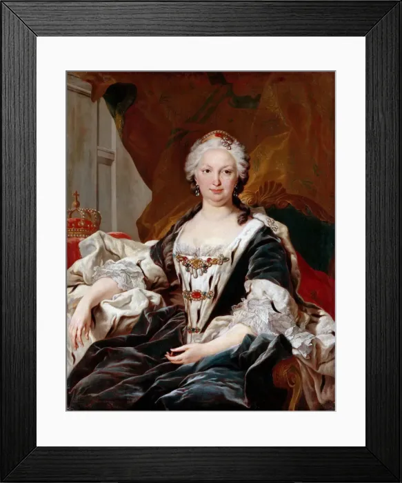 Framed Print : Elisabeth Farnese (1692-1766), Queen of Spain. Artist: Van Loo, Louis Michel (1707-1771) Framed Print : Elisabeth Farnese (1692-1766), Queen of Spain. Artist: Van Loo, Louis Michel (1707-1771)
