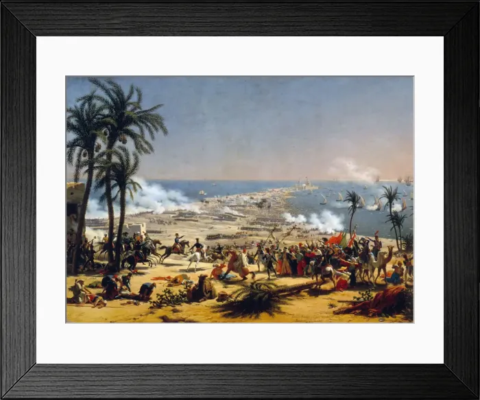 Framed Print : Battle of Aboukir, 25 July 1799. Artist: Lejeune, Louis-Francois, Baron (1775-1848) Framed Print : Battle of Aboukir, 25 July 1799. Artist: Lejeune, Louis-Francois, Baron (1775-1848)