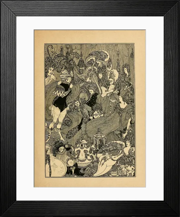 Framed Print : The Rape of the Lock. Illustration for The Cave of Spleen by Alexander Pope. Artist: Beardsley, Aubrey (1872?1898) Framed Print : The Rape of the Lock. Illustration for The Cave of Spleen by Alexander Pope. Artist: Beardsley, Aubrey (1872?1898)