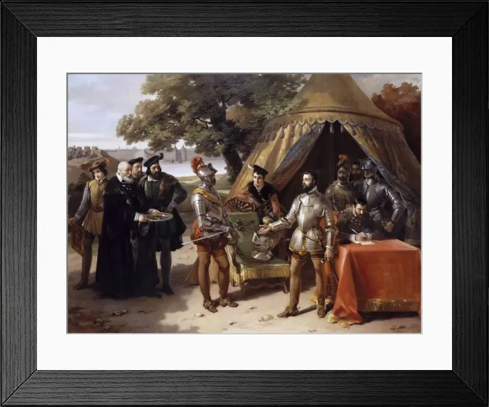 Framed Print : The Siege of Thionville, 23 june 1558. Artist: Haudebourt-Lescot, Hortense (1784-1845) Framed Print : The Siege of Thionville, 23 june 1558. Artist: Haudebourt-Lescot, Hortense (1784-1845)