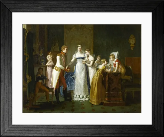 Framed Print : Marie-Louise of Austria Bidding Farewell to her Family in Vienna, 13th March 1810. Artist: Auzou, Pauline (1775-1835) Framed Print : Marie-Louise of Austria Bidding Farewell to her Family in Vienna, 13th March 1810. Artist: Auzou, Pauline (1775-1835)
