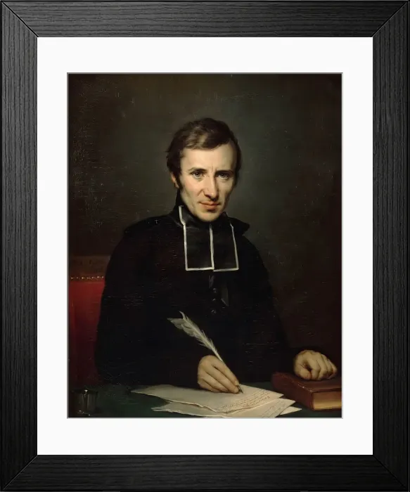Framed Print : Hugues-Felicite Robert de Lamennais (1782-1854). Artist: Guerin, Paulin (1783-1855) Framed Print : Hugues-Felicite Robert de Lamennais (1782-1854). Artist: Guerin, Paulin (1783-1855)