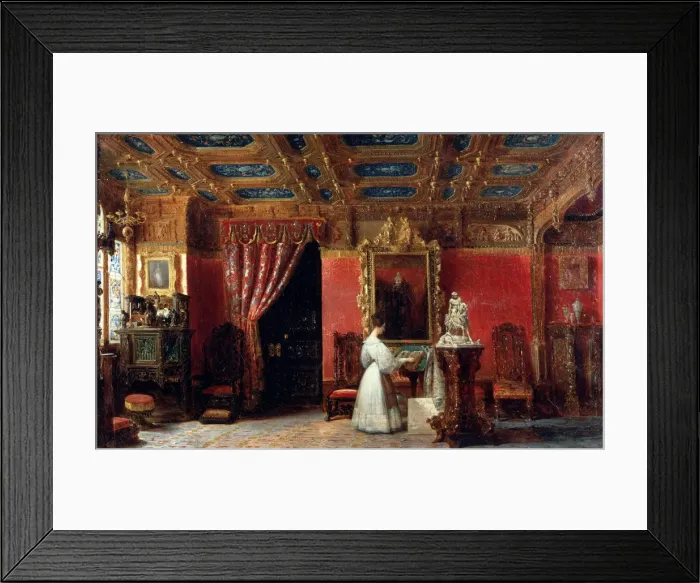 Framed Print : Princess Marie d?Orleans (1813-1839), Duchess of Wurttemberg, in her Atelier in the Palais des Tuile Artist: Lafaye, Prosper (1806-1883) Framed Print : Princess Marie d?Orleans (1813-1839), Duchess of Wurttemberg, in her Atelier in the Palais des Tuile Artist: Lafaye, Prosper (1806-1883)