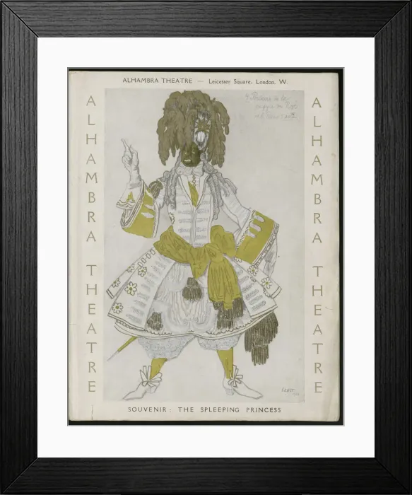 Framed Print : Title page of Souvenir program for Ballets Russes. Artist: Bakst, Leon (1866-1924) Framed Print : Title page of Souvenir program for Ballets Russes. Artist: Bakst, Leon (1866-1924)