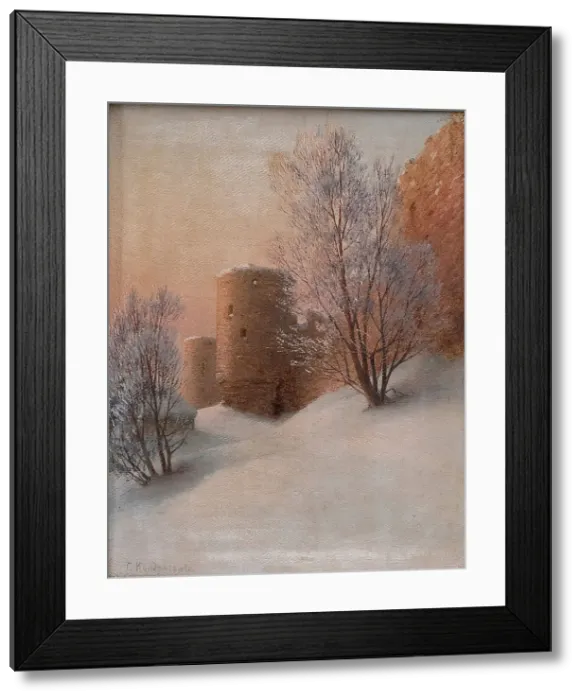 Framed Print : Koporye Fortress. Artist: Kondratenko, Gavriil Pavlovich (1854-1924) Framed Print : Koporye Fortress. Artist: Kondratenko, Gavriil Pavlovich (1854-1924)