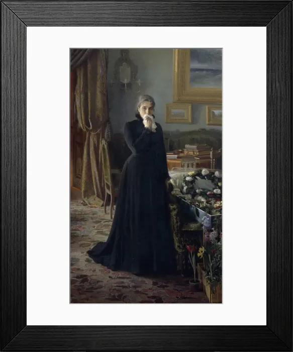 Framed Print : Inconsolable grief, 1884. Artist: Kramskoi, Ivan Nikolayevich (1837-1887) Framed Print : Inconsolable grief, 1884. Artist: Kramskoi, Ivan Nikolayevich (1837-1887)