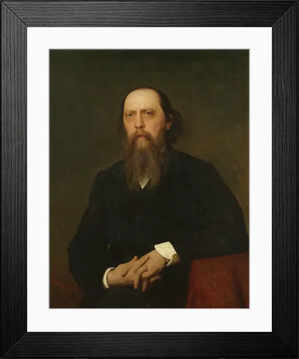 Framed Print : Portrait of the author Mikhail Saltykov-Shchedrin (1826-1889), 1879. Artist: Kramskoi, Ivan Nikolayevich (1837-1887) Framed Print : Portrait of the author Mikhail Saltykov-Shchedrin (1826-1889), 1879. Artist: Kramskoi, Ivan Nikolayevich (1837-1887)