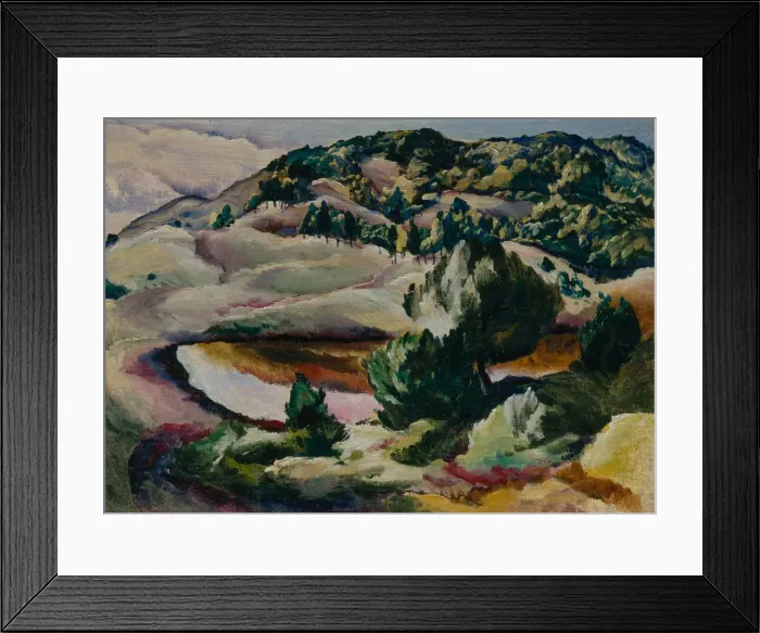 Framed Print : Korolkovskiye Dachas. Pond in the Hills, 1918. Artist: Kravchenko, Alexei Ilyich (1889-1940) Framed Print : Korolkovskiye Dachas. Pond in the Hills, 1918. Artist: Kravchenko, Alexei Ilyich (1889-1940)