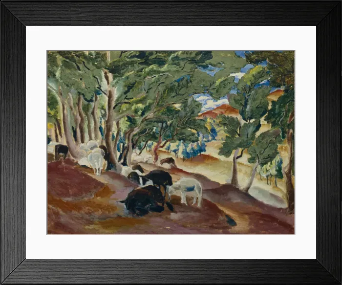 Framed Print : Korolkovskiye Dachas. Sheeps at the Edge of the Forest, 1918. Artist: Kravchenko, Alexei Ilyich (1889-1940) Framed Print : Korolkovskiye Dachas. Sheeps at the Edge of the Forest, 1918. Artist: Kravchenko, Alexei Ilyich (1889-1940)