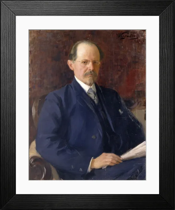 Framed Print : Portrait of Sergey Ivanovich Senkov, 1908. Artist: Kulikov, Ivan Semyonovich (1875-1941)