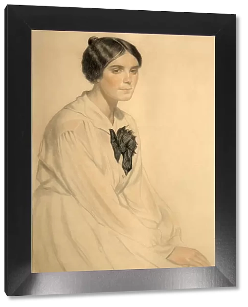 Portrait of Ksenia Nikolayevna Semenova (Skalova), 1920. Artist: Kustodiev, Boris Michaylovich (1878-1927)