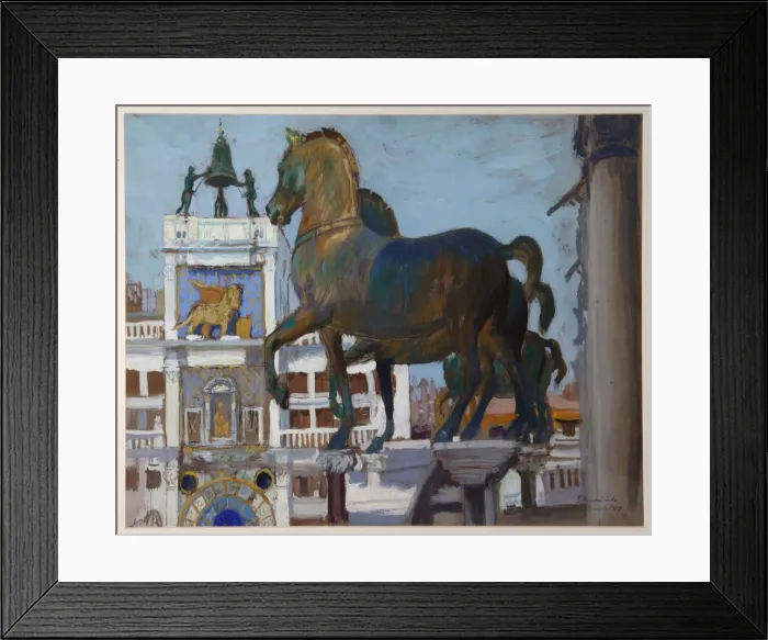 Framed Print : The Horses of San Marco, 1907. Artist: Kustodiev, Boris Michaylovich (1878-1927) Framed Print : The Horses of San Marco, 1907. Artist: Kustodiev, Boris Michaylovich (1878-1927)
