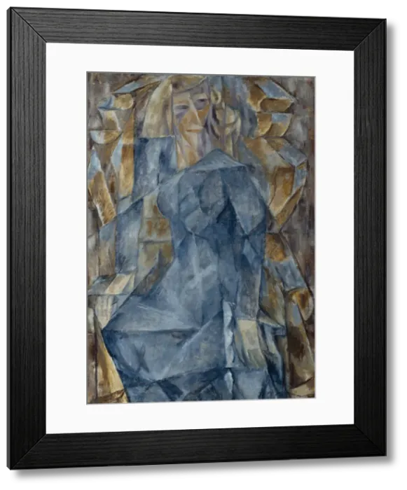 Framed Print : Portrait of a woman, 1910s. Artist: Le Dantyu, Mikhail Vasilyevich (1891-1917) Framed Print : Portrait of a woman, 1910s. Artist: Le Dantyu, Mikhail Vasilyevich (1891-1917)