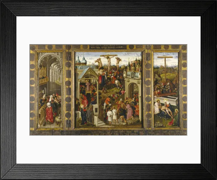 Framed Print : Scenes from the Life of Christ (Triptych). Artist: Alincbrot (Alimbrot), Louis (Lodewijk) (ca 1410-1460) Framed Print : Scenes from the Life of Christ (Triptych). Artist: Alincbrot (Alimbrot), Louis (Lodewijk) (ca 1410-1460)