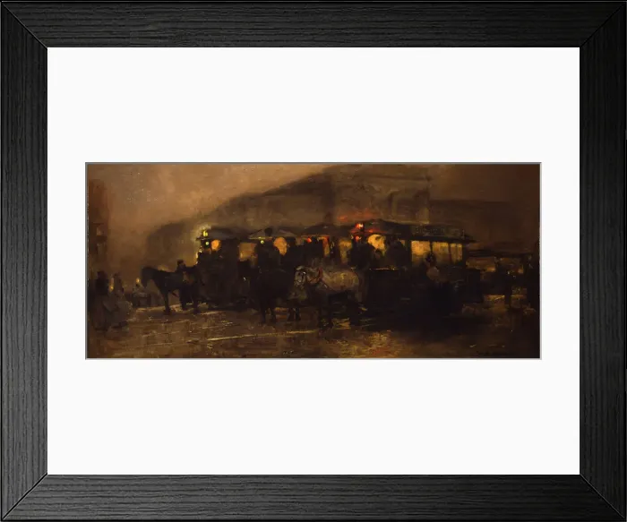 Framed Print : Evening at Square. Artist: Breitner, George Hendrik (1857-1923) Framed Print : Evening at Square. Artist: Breitner, George Hendrik (1857-1923)