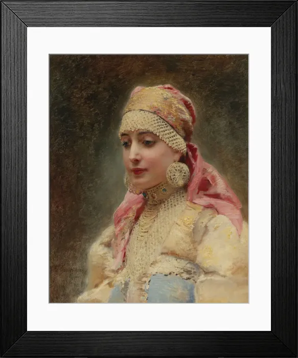 Framed Print : Boyars Wife. Artist: Makovsky, Konstantin Yegorovich (1839-1915) Framed Print : Boyars Wife. Artist: Makovsky, Konstantin Yegorovich (1839-1915)