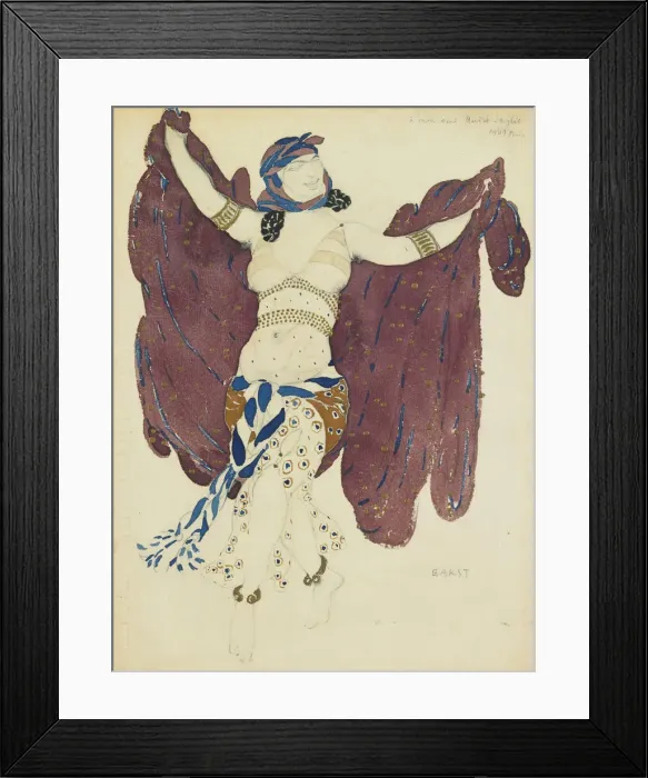 Framed Print : Costume design for the ballet Cleopatra by A. Arensky. Artist: Bakst, Leon (1866-1924) Framed Print : Costume design for the ballet Cleopatra by A. Arensky. Artist: Bakst, Leon (1866-1924)