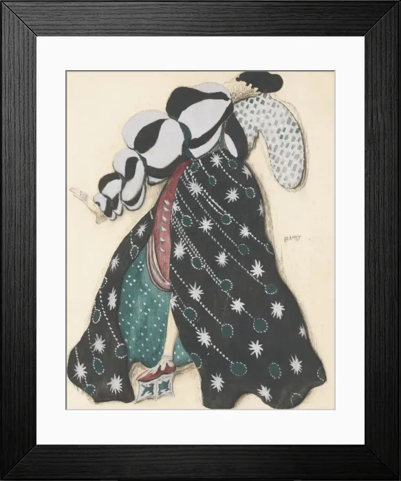 Framed Print : Costume design for the Ballet La Legende de Joseph by R. Strauss. Artist: Bakst, Leon (1866-1924) Framed Print : Costume design for the Ballet La Legende de Joseph by R. Strauss. Artist: Bakst, Leon (1866-1924)