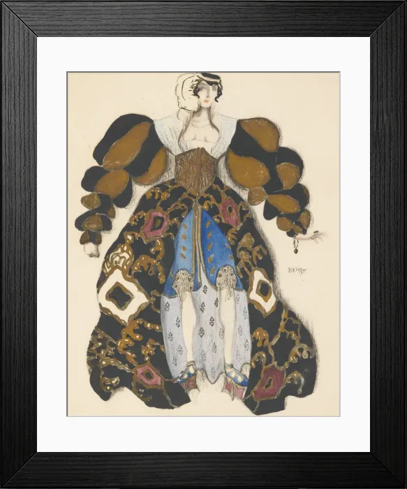 Framed Print : Costume design for the Ballet La Legende de Joseph by R. Strauss. Artist: Bakst, Leon (1866-1924) Framed Print : Costume design for the Ballet La Legende de Joseph by R. Strauss. Artist: Bakst, Leon (1866-1924)