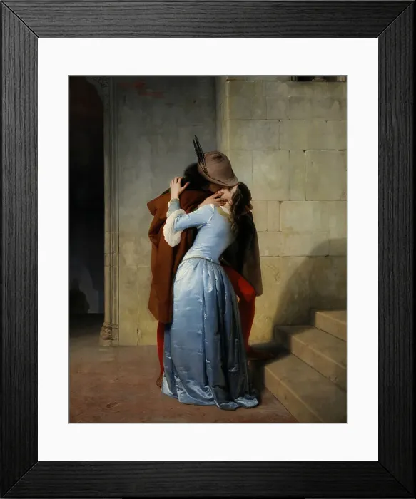 Framed Print : The Kiss. Artist: Hayez, Francesco (1791-1882) Framed Print : The Kiss. Artist: Hayez, Francesco (1791-1882)