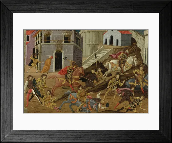 Framed Print : The expulsion of Tarquin and his family from Rome. Artist: Master of Marradi (Maestro di Marradi) (active 1470-1513) Framed Print : The expulsion of Tarquin and his family from Rome. Artist: Master of Marradi (Maestro di Marradi) (active 1470-1513)