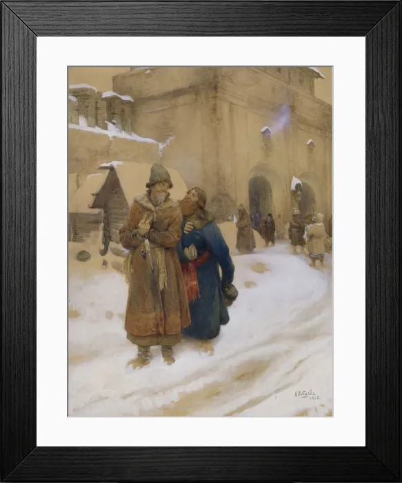 Framed Print : Podyachy, 1913. Artist: Lebedev, Klavdi Vasilyevich (1852-1916) Framed Print : Podyachy, 1913. Artist: Lebedev, Klavdi Vasilyevich (1852-1916)