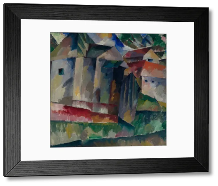 Framed Print : Houses. Artist: Lentulov, Aristarkh Vasilyevich (1882-1943) Framed Print : Houses. Artist: Lentulov, Aristarkh Vasilyevich (1882-1943)