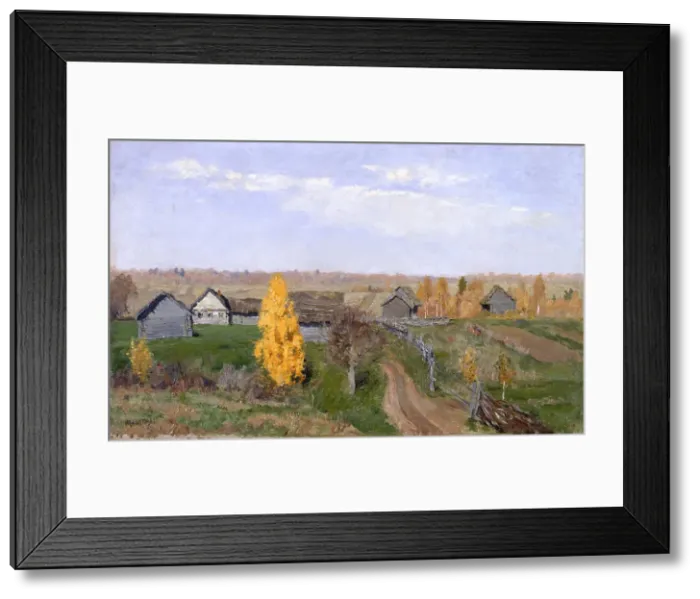 Framed Print : Golden autumn. Slobodka, 1889. Artist: Levitan, Isaak Ilyich (1860-1900) Framed Print : Golden autumn. Slobodka, 1889. Artist: Levitan, Isaak Ilyich (1860-1900)