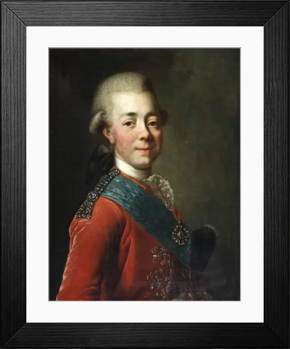Framed Print : Portrait of Grand Duke Pavel Petrovich (1754-1801), 1770s. Artist: Levitsky, Dmitri Grigorievich (1735-1822) Framed Print : Portrait of Grand Duke Pavel Petrovich (1754-1801), 1770s. Artist: Levitsky, Dmitri Grigorievich (1735-1822)