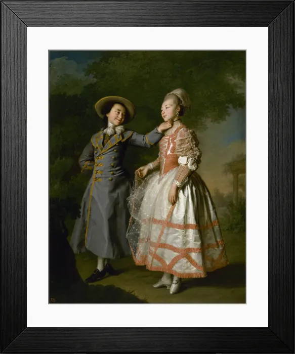 Framed Print : Portrait of Ekaterina Khrushchova and Countess Ekaterina Khovanskaya, 1773. Artist: Levitsky, Dmitri Grigorievich (1735-1822) Framed Print : Portrait of Ekaterina Khrushchova and Countess Ekaterina Khovanskaya, 1773. Artist: Levitsky, Dmitri Grigorievich (1735-1822)