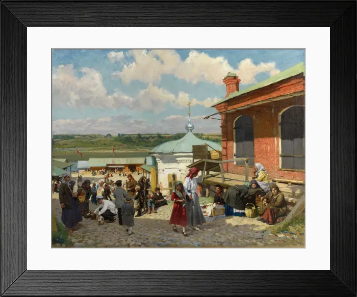 Framed Print : View of Plyos, 1918. Artist: Makovsky, Alexander Vladimirovich (1869-1924) Framed Print : View of Plyos, 1918. Artist: Makovsky, Alexander Vladimirovich (1869-1924)