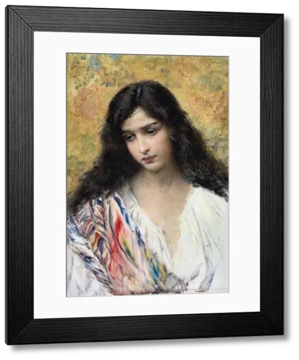 Framed Print : Russian Beauty, 1900s. Artist: Makovsky, Konstantin Yegorovich (1839-1915) Framed Print : Russian Beauty, 1900s. Artist: Makovsky, Konstantin Yegorovich (1839-1915)