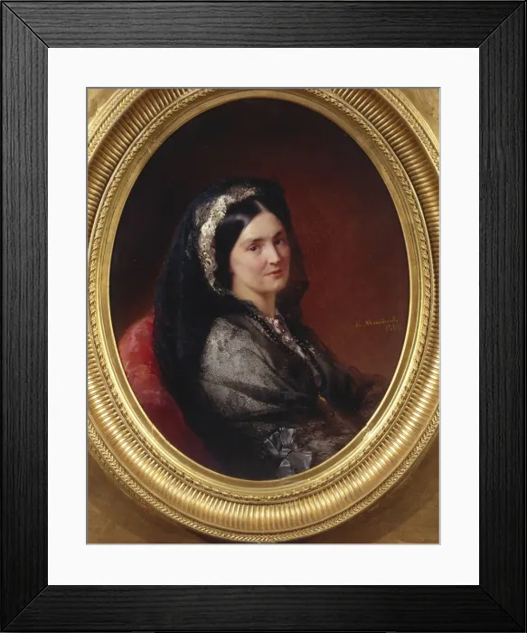 Framed Print : Portrait of Countess Natalia Pavlovna Stroganova (1796-1872), 1864. Artist: Makovsky, Konstantin Yegorovich (1839-1915) Framed Print : Portrait of Countess Natalia Pavlovna Stroganova (1796-1872), 1864. Artist: Makovsky, Konstantin Yegorovich (1839-1915)
