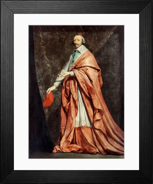 Framed Print : Cardinal de Richelieu. Artist: Champaigne, Philippe, de (1602-1674) Framed Print : Cardinal de Richelieu. Artist: Champaigne, Philippe, de (1602-1674)